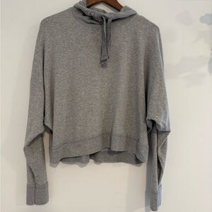 Free people movement oversized grey sweatshirt size large cropped Athleisure